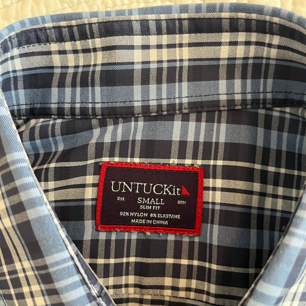 UNTUCKit "MONTECARLO" SZ SMALL SLIM FIT LS STRETCH DRESS SHIRT